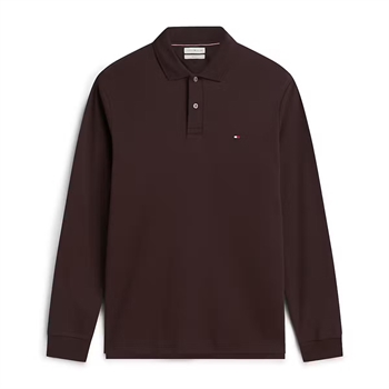 Tommy Hilfiger Polo Long Sleeve Liquid Cotton Chocolate