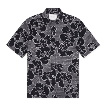 Moderne mønstret skjorte i sort fra Les Deux