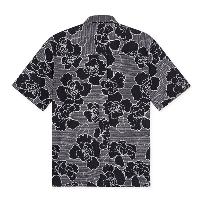 Moderne mønstret skjorte i sort fra Les Deux