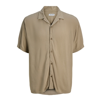 Stilfuld kortærmet skjorte i beige fra Jack & Jones