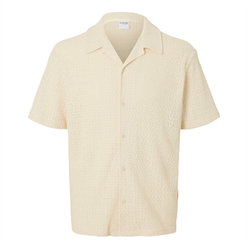 Lækker sand farvet jersey skjorte fra Selected