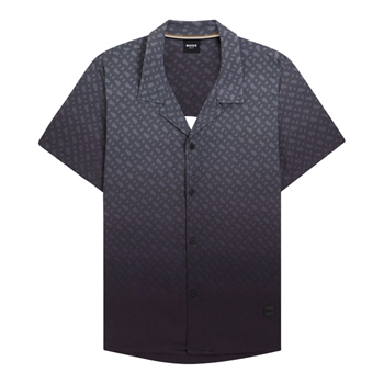 Moderne mønstret skjorte i grå fra BOSS