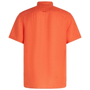 Flot orange sommer skjorte i hør fra Tommy Hilfiger