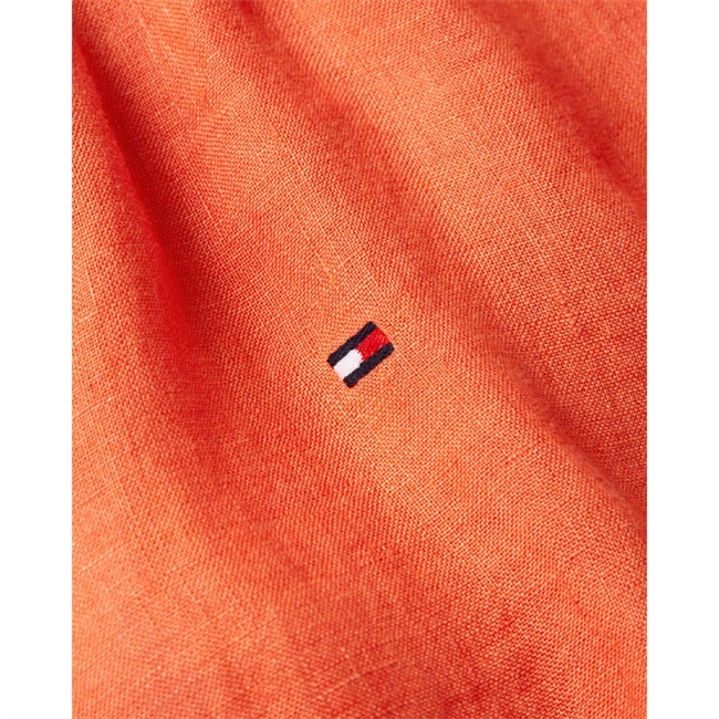 Flot orange sommer skjorte i hør fra Tommy Hilfiger