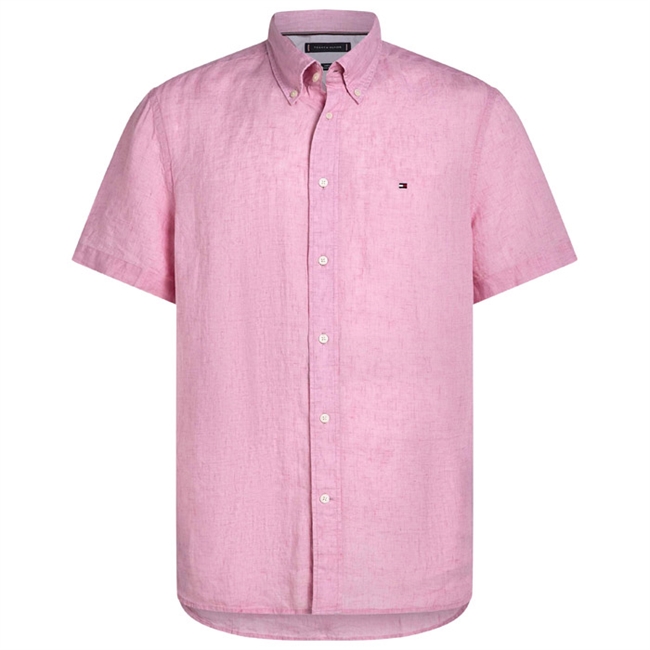Lækker pink sommer skjorte i hør fra Tommy Hilfiger.