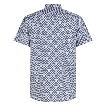 Printet Skjorte i lækker Bomuld/Hør Blanding fra Tommy Hilfiger