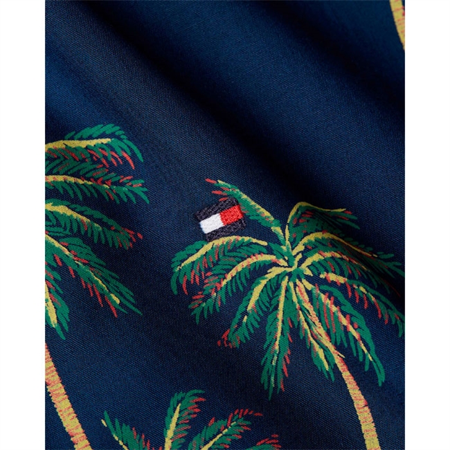 Smart skjorte i blå med palmer fra Tommy Hilfiger