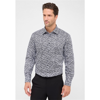 Smart modern fit skjorte i hvid med biler fra Eterna