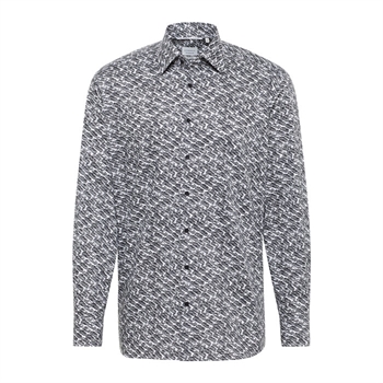 Smart modern fit skjorte i hvid med biler fra Eterna