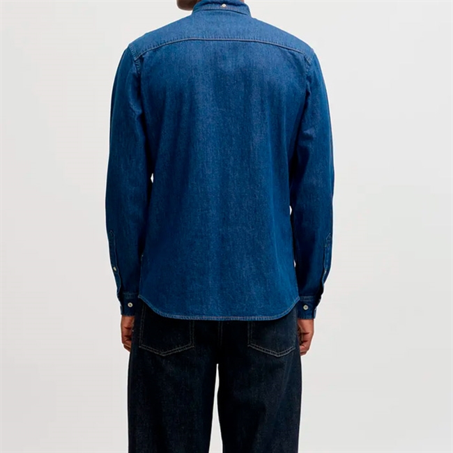 Jack & Jones Denim Langærmet Skjorte Blå