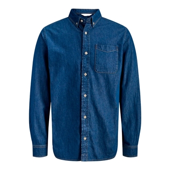 Jack & Jones Denim Langærmet Skjorte Blå
