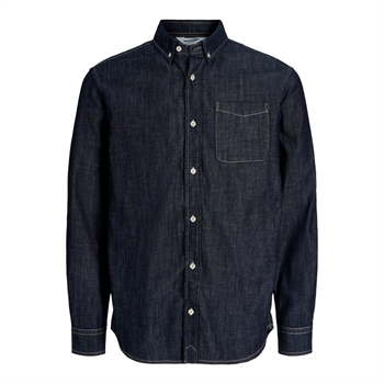 Jack & Jones Denim Langærmet Skjorte Mørkeblå