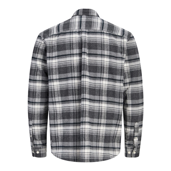 Jack & Jones Bluestanley Flannel L/S Ternet Skjorte Grå/Hvid