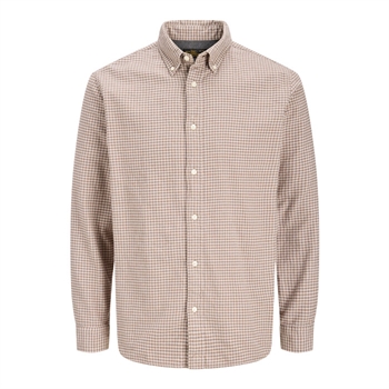 Jack & Jones Bluestanley Flannel L/S Ternet Skjorte Brun/Beige