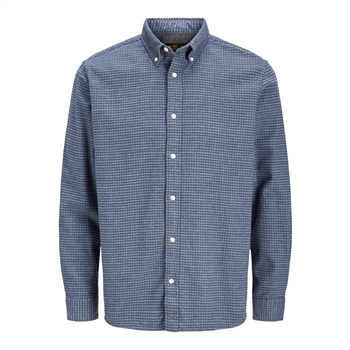 Jack & Jones Bluestanley Flannel L/S Ternet Skjorte Blå/Blå
