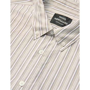 Mads Nørgaard Oxford Stripe Shirt Brun
