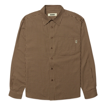 Woodbird Buzo Man Check Skjorte Brown Honey