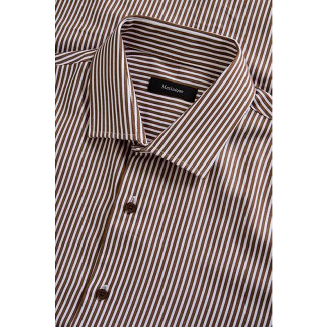 Klassisk stribet skjorte i brun fra Matinique