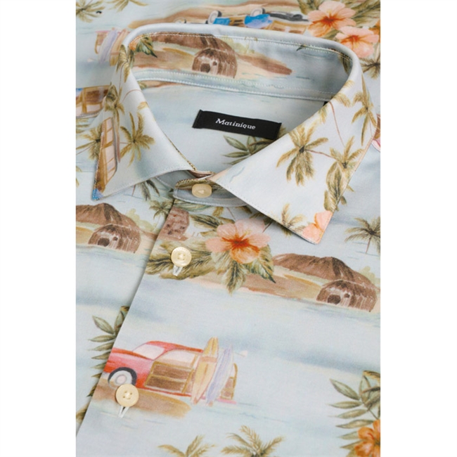 Smart og farverig hawaii skjorte fra Matinique.