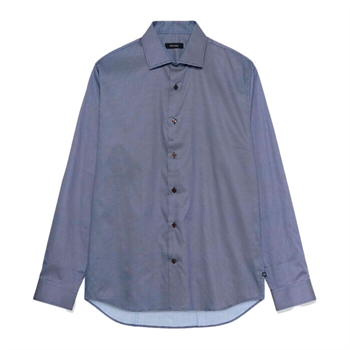 Klassisk mønsret skjorte i navy fra Matinique