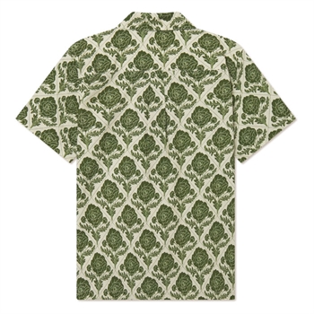 Kortærmet skjorte i grønt retro blomsterprint fra Les Deux