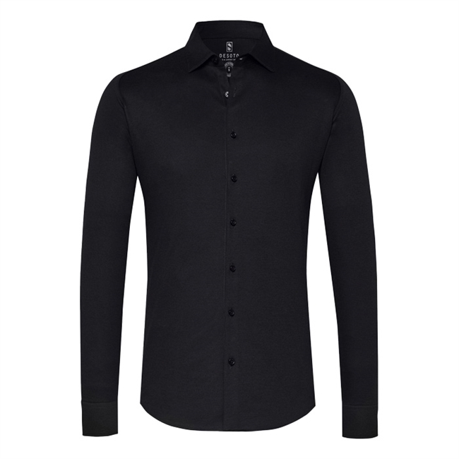 Pæn jersey skjorte i sort fra Desoto