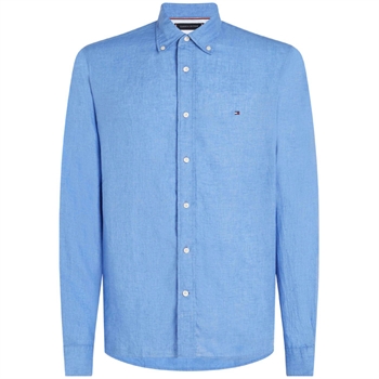Flot lyseblå hør skjorte fra Tommy Hilfiger.