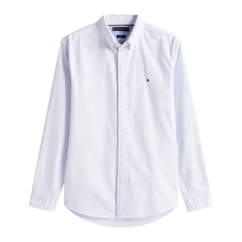 Moderne stribet oxford skjorte i blå/hvid fra Tommy Hilfiger