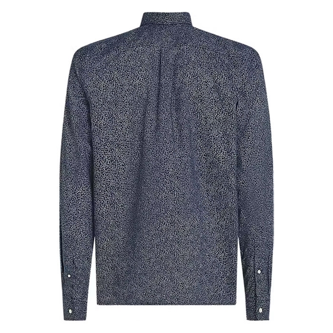Smart floral skjorte i blå m/ hvidt mønster fra Tommy Hilfiger