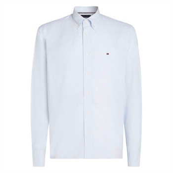 Smart poplin skjorte i hvid fra Tommy Hilfiger