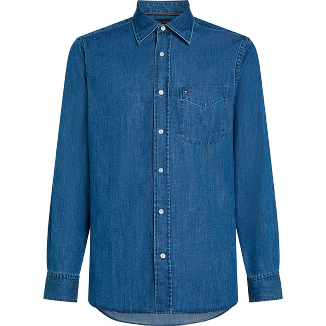Lækker letvægts denim skjorte fra Tommy Hilfiger