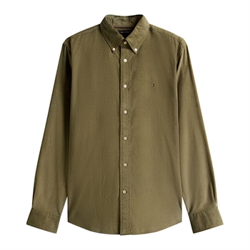 Moderne pæn skjorte i army grøn fra Tommy Hilfiger
