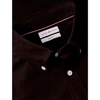 Tommy Hilfiger Solid Fløjls Skjorte Brun