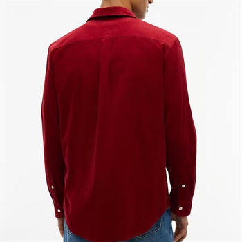 Tommy Hilfiger Solid Corduroy Fløjls Skjorte Rød