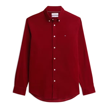Tommy Hilfiger Solid Corduroy Fløjls Skjorte Rød