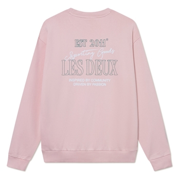 Pæn lyserød sweatshirt med print på ryggen fra Les Deux