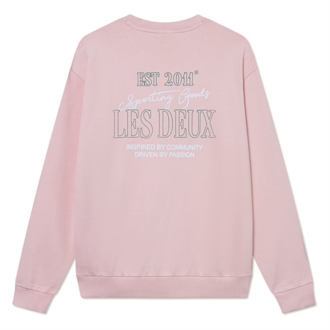 Pæn lyserød sweatshirt med print på ryggen fra Les Deux