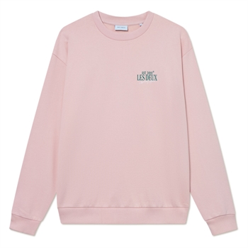Pæn lyserød sweatshirt med print på ryggen fra Les Deux
