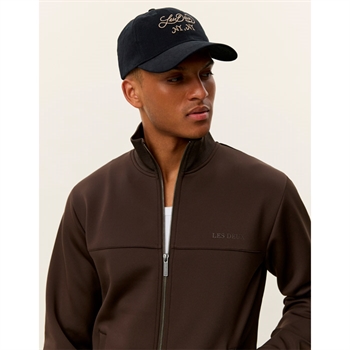 Smart mørke brun sweatshirt med lynlås fra Les Deux