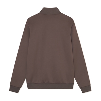 Smart mørke brun sweatshirt med lynlås fra Les Deux