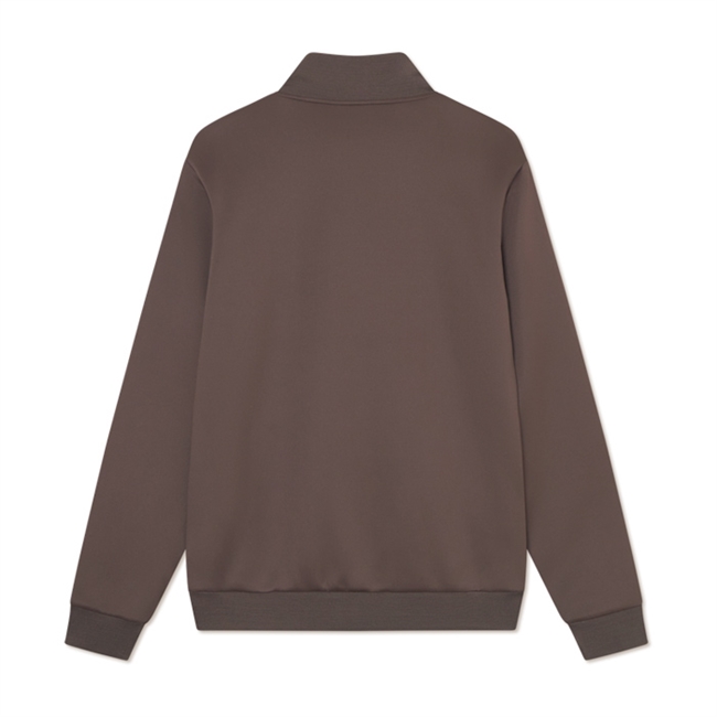Smart mørke brun sweatshirt med lynlås fra Les Deux