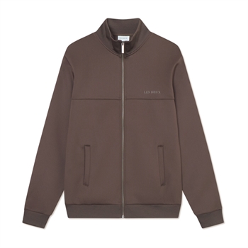 Smart mørke brun sweatshirt med lynlås fra Les Deux