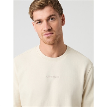 Smart sandfarvet sweatshirt fra Björn Borg med logo
