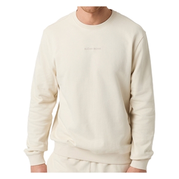 Smart sandfarvet sweatshirt fra Björn Borg med logo