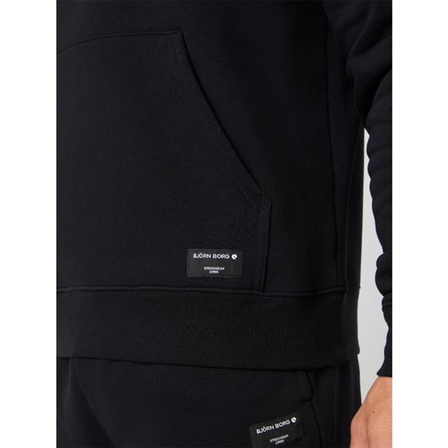 Stilren og behagelig hoodie i sort fra Björn Borg