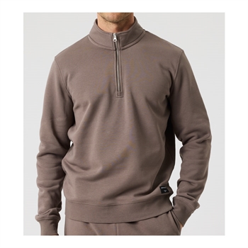 Stilren half zip sweatshirt i brun fra Björn Borg