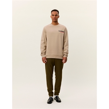 Pæn beige sweatshirt med logo på brystet fra Les Deux
