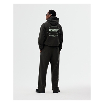 Smart oversized hoodie i sort fra Bareen med print på ryggen