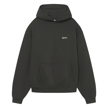 Smart oversized hoodie i sort fra Bareen med print på ryggen