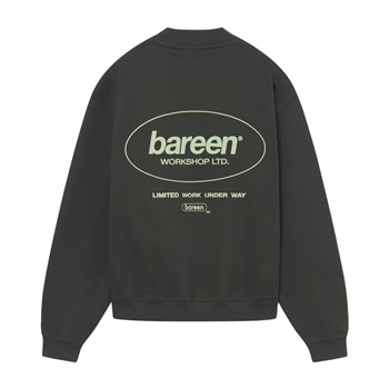 Smart sort oversized sweatshirt fra Bareen med print på ryggen